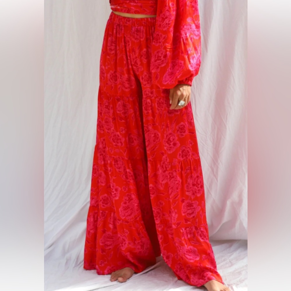 Jen’s Pirate Booty Pants Wide Leg Flare Pants Womens XS S